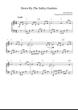 Down By The Salley Gardens (for piano solo)