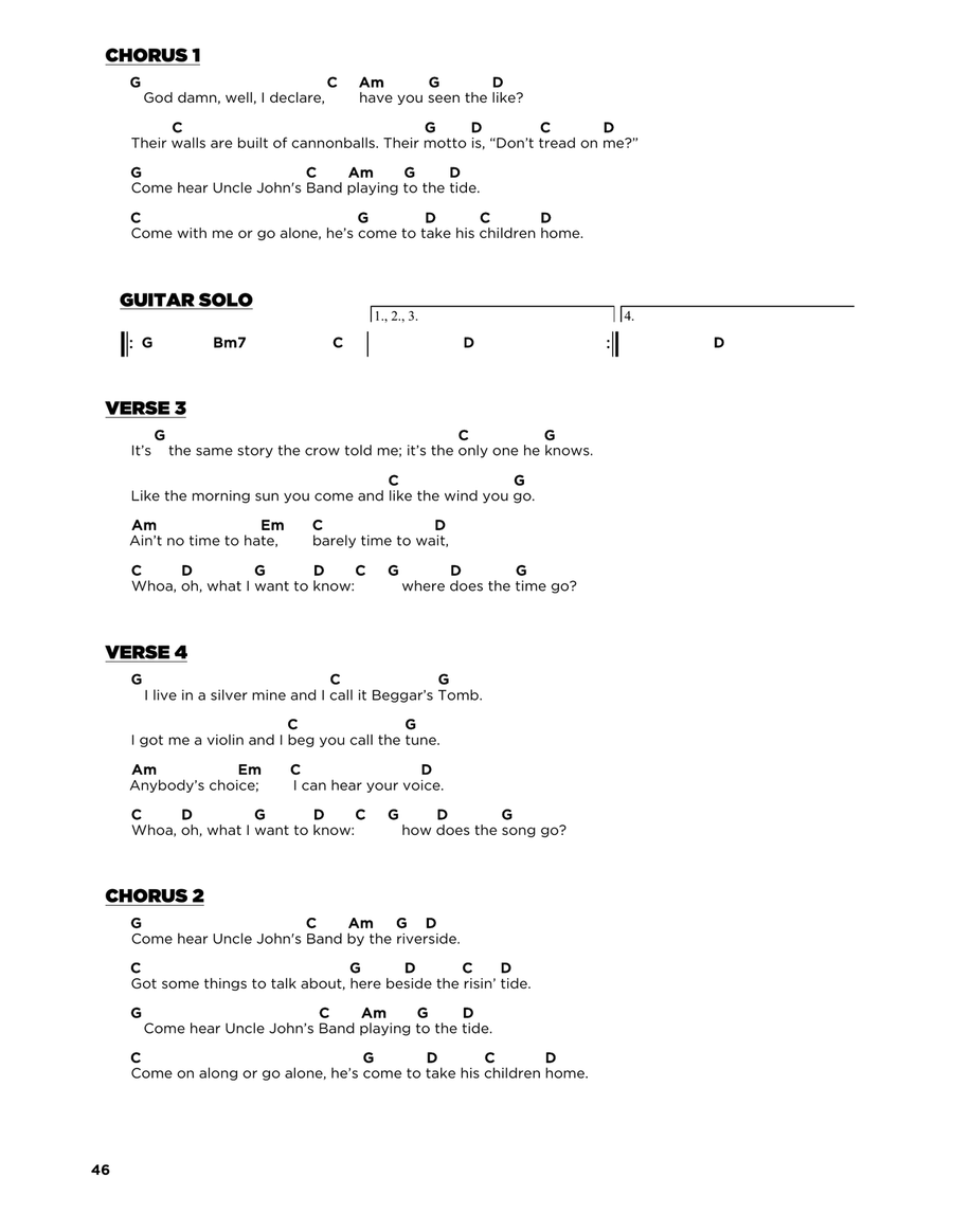 Uncle John's Band Uncle John's Band Acoustic Guitar scores gallery preview page 2