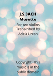 Bach Menuet for 2 violins