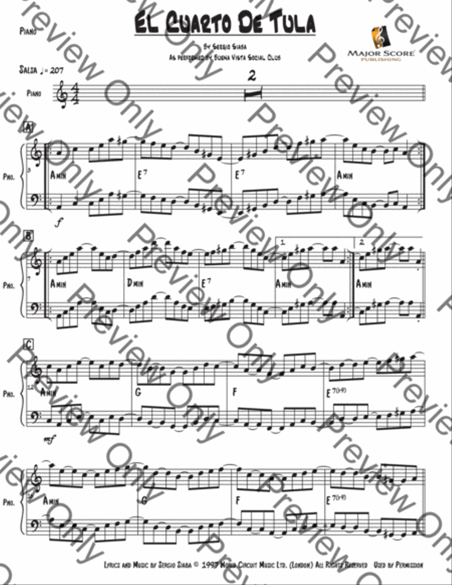 El Cuarto De Tula Large Ensemble scores gallery preview page 4