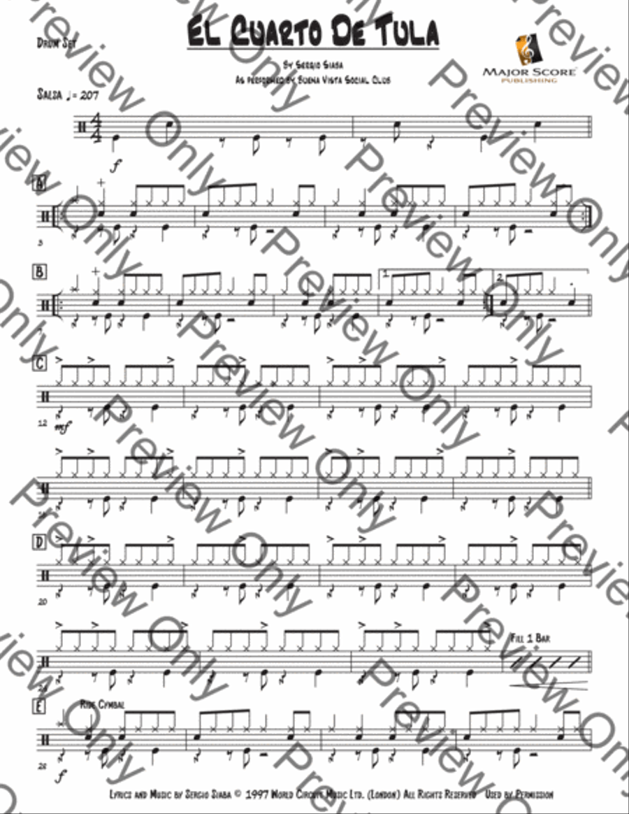 El Cuarto De Tula Large Ensemble scores gallery preview page 6