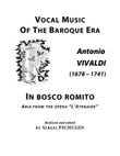 VIVALDI Antonio: In bosco romito, aria from the opera "L'Atenaide", arranged for Voice and Piano (G mini preview