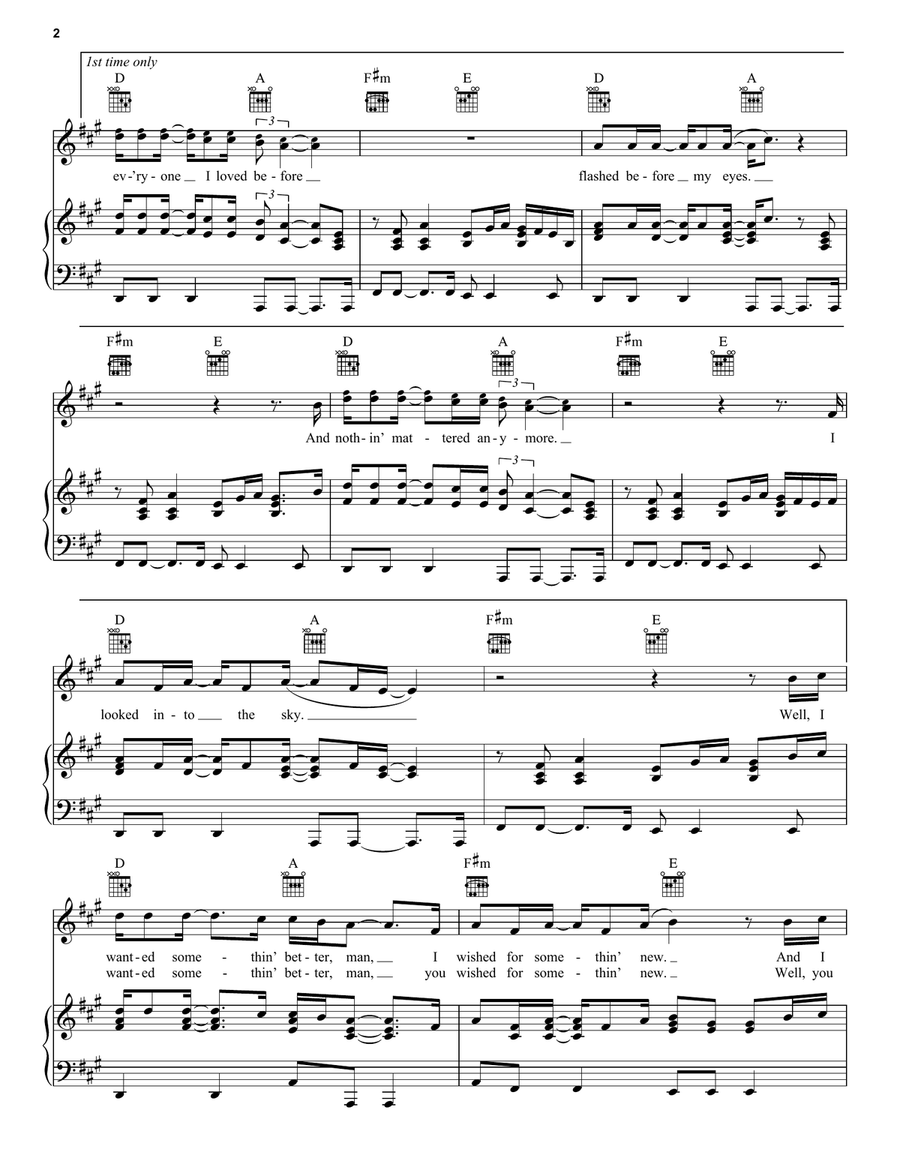 Wheels Wheels Piano, Vocal, Guitar scores gallery preview page 2