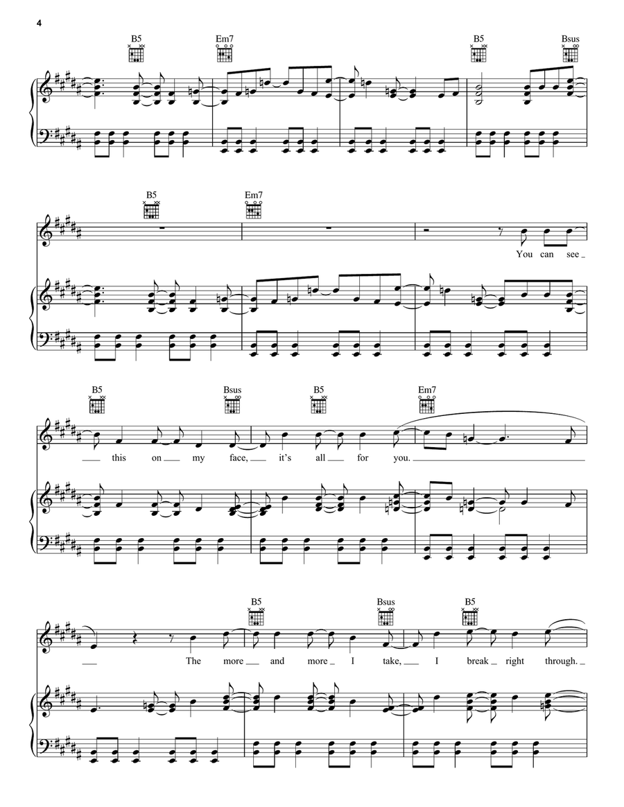 Breakout Breakout Piano, Vocal, Guitar scores gallery preview page 4