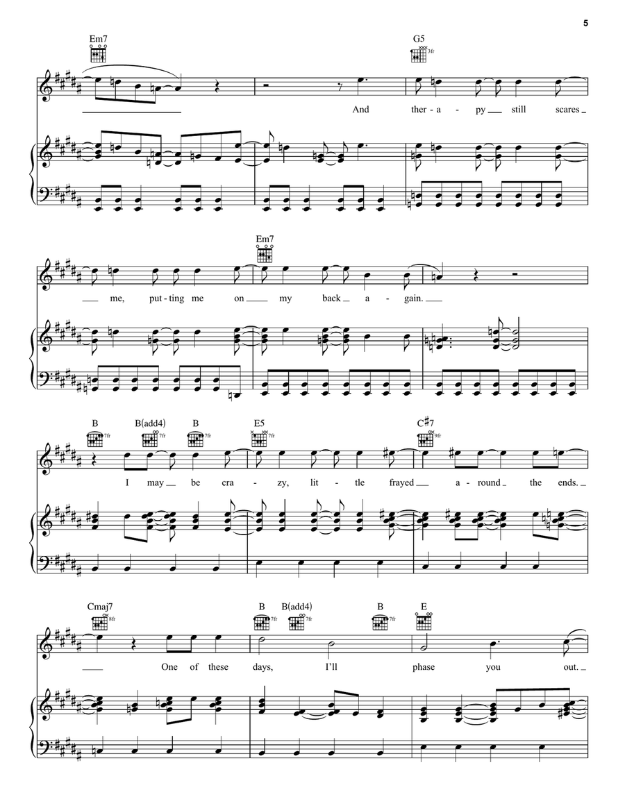 Breakout Breakout Piano, Vocal, Guitar scores gallery preview page 5