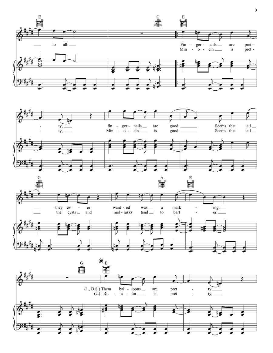This Is A Call This Is A Call Piano, Vocal, Guitar scores gallery preview page 3