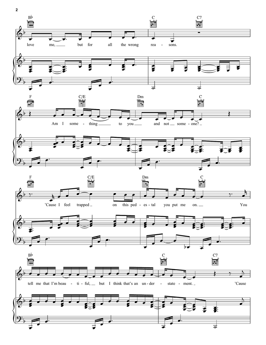 The Rose Song (from High School Musical: The Musical: The Series) Piano, Vocal, Guitar scores gallery preview page 2
