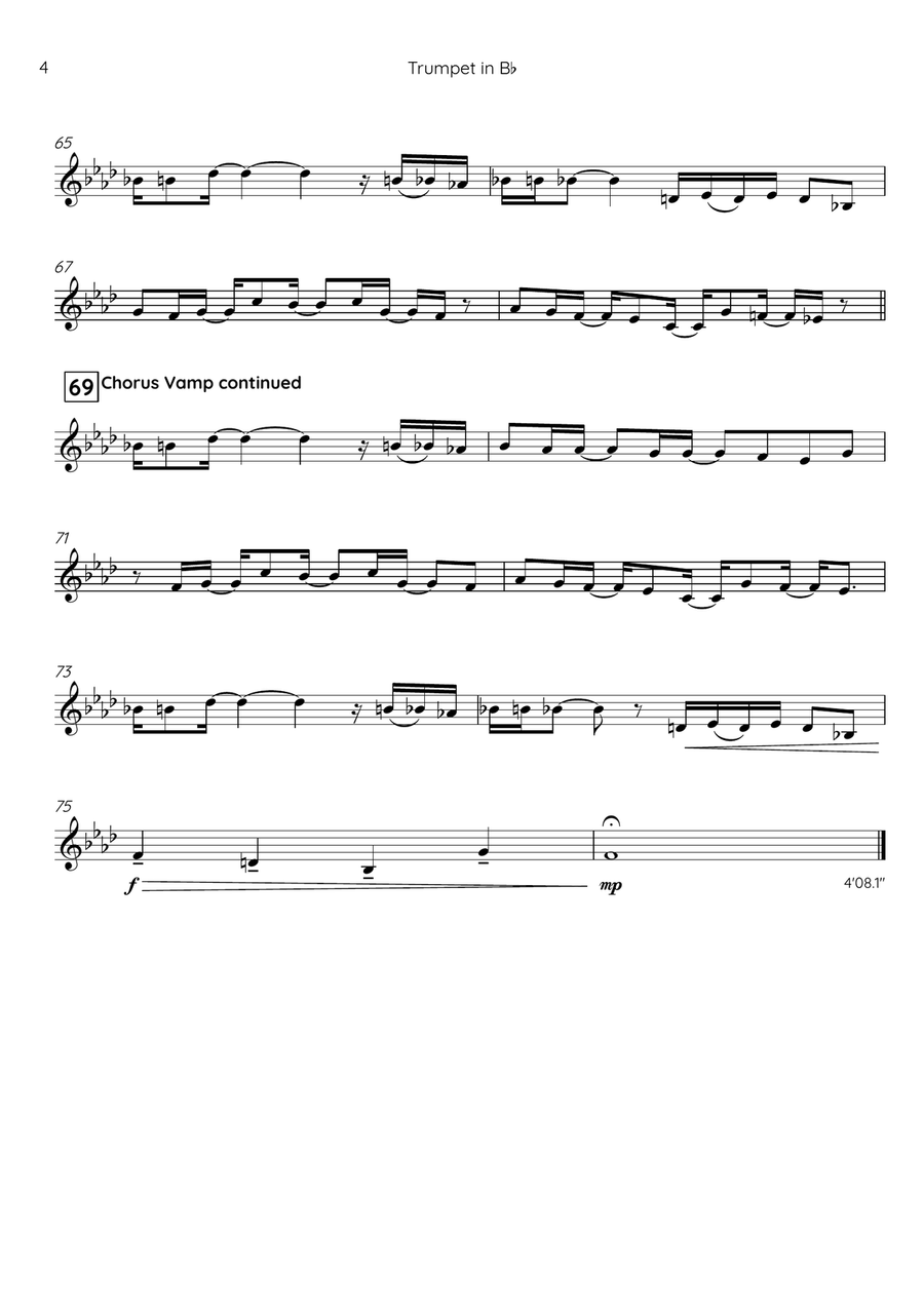Leave The Door Open B-Flat Trumpet scores gallery preview page 5