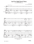 And You Shall Teach Them (opt. Oboe)