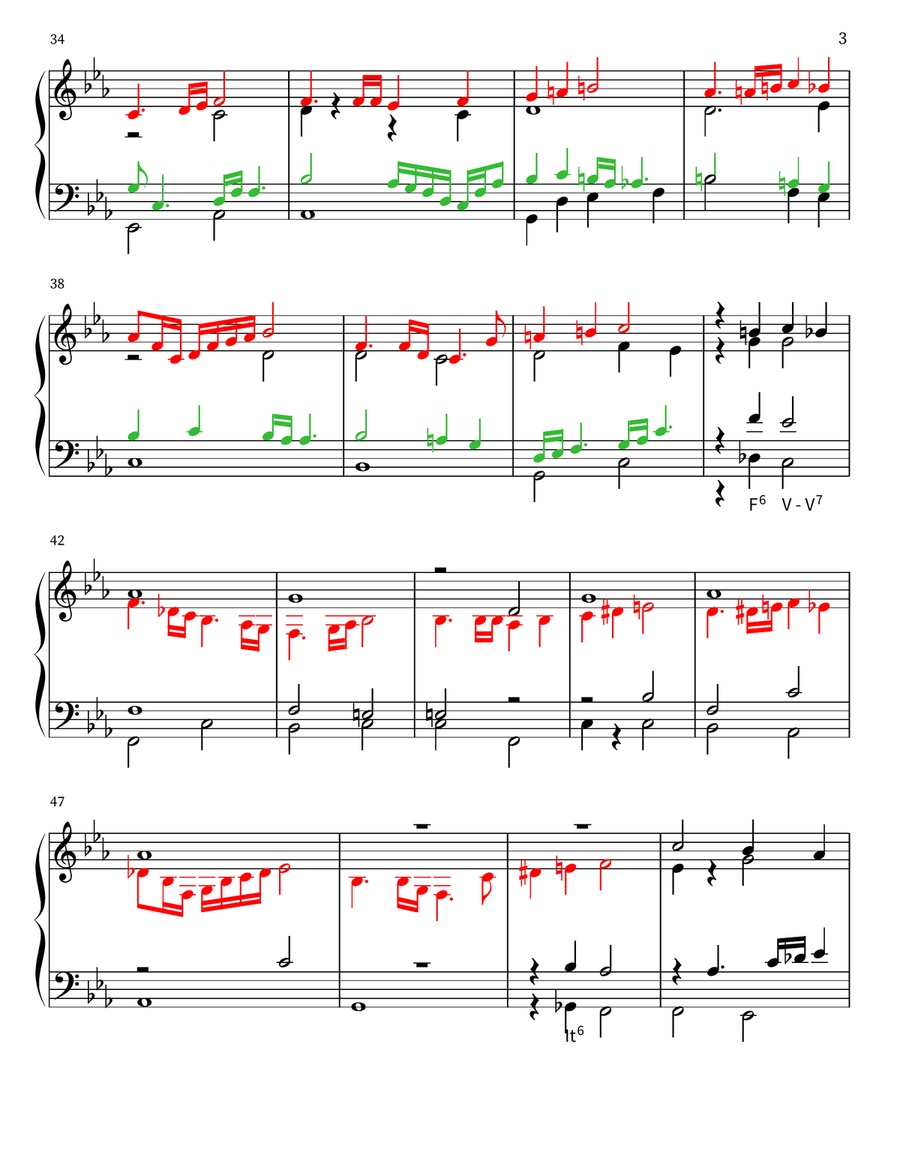Fugue in c minor Harpsichord scores gallery preview page 3