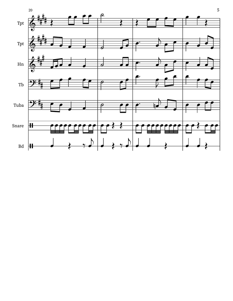 Lord with glowing heart i'd praise Small Ensemble scores gallery preview page 5