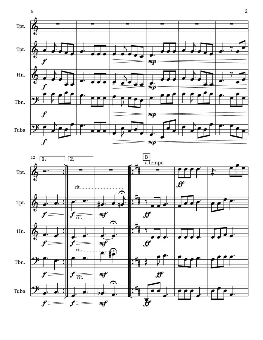 Resurrectio à Fanfarer Small Ensemble scores gallery preview page 2