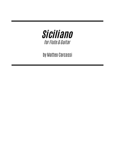 Siciliano (for Flute & Guitar)