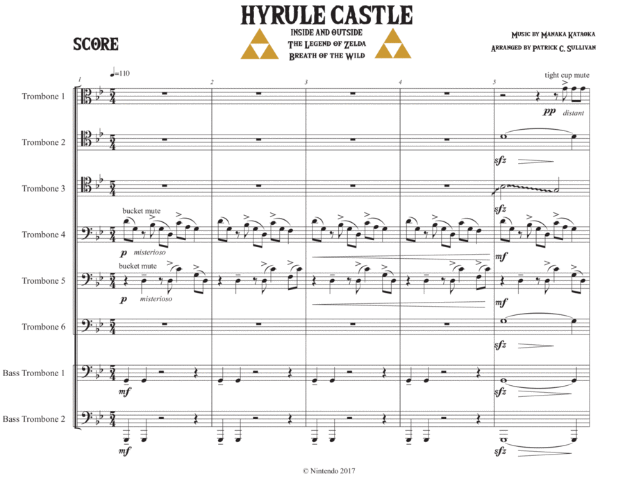 The Legend Of Zelda Euphonium scores gallery preview page 1