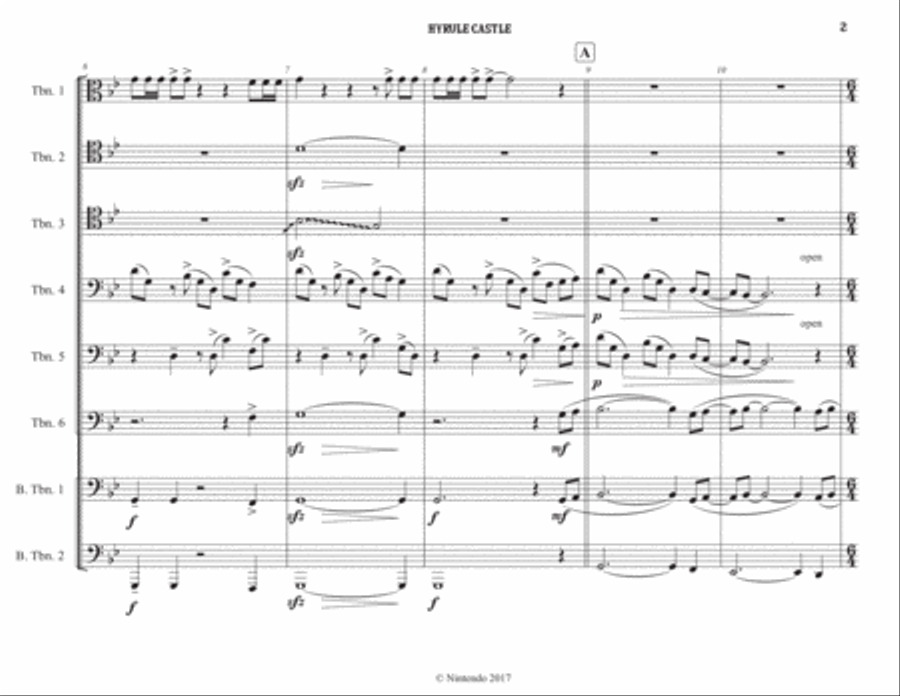 The Legend Of Zelda Euphonium scores gallery preview page 2