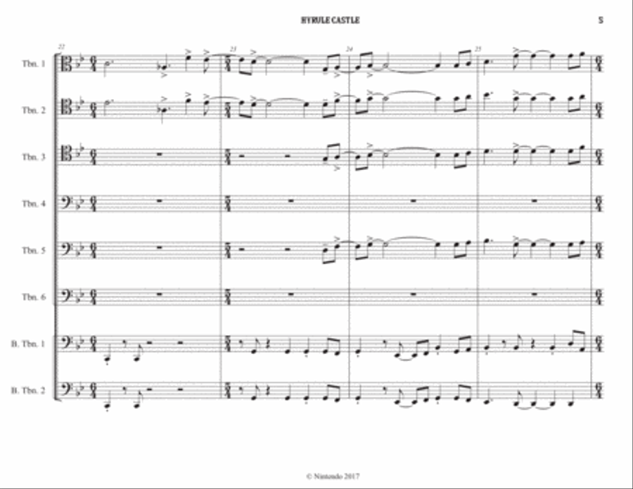The Legend Of Zelda Euphonium scores gallery preview page 5