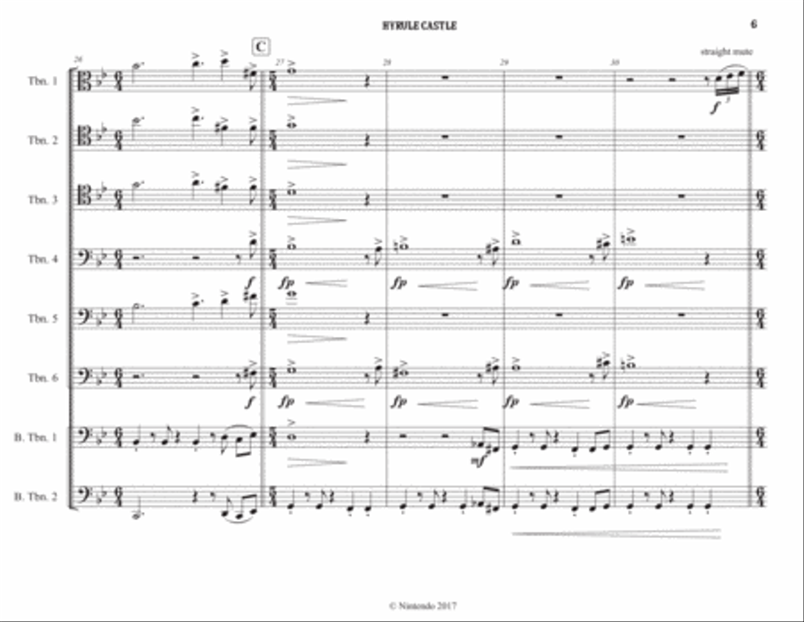 The Legend Of Zelda Euphonium scores gallery preview page 6