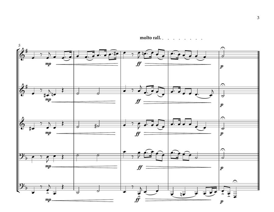 Greenlandic Regional Anthem for Brass Quintet (MFAO World National Anthem Series) Brass Quintet scores gallery preview page 3