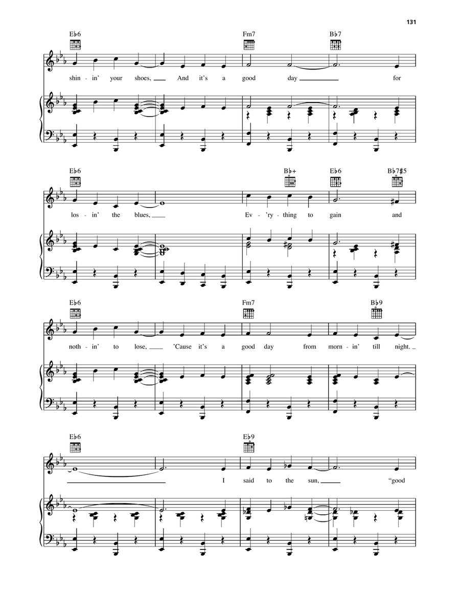 It's A Good Day Piano, Vocal, Guitar scores gallery preview page 3
