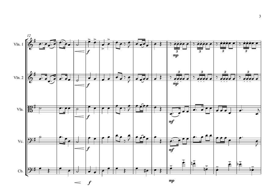 Chinese National Anthem for String Orchestra (MFAO World National Anthem Series) String Orchestra scores gallery preview page 3