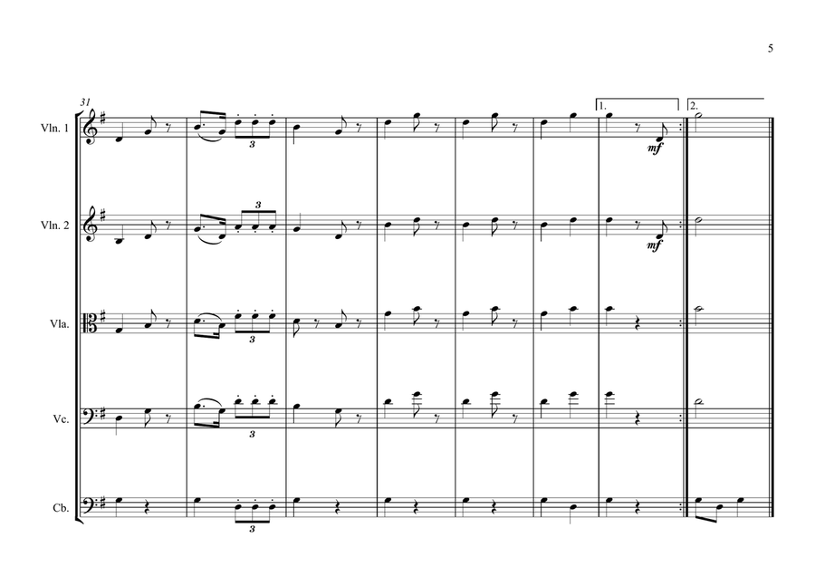 Chinese National Anthem for String Orchestra (MFAO World National Anthem Series) String Orchestra scores gallery preview page 5