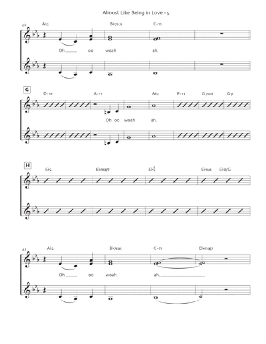 Almost Like Being In Love SSAA scores gallery preview page 6