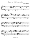 Piano no. 14 in E flat major