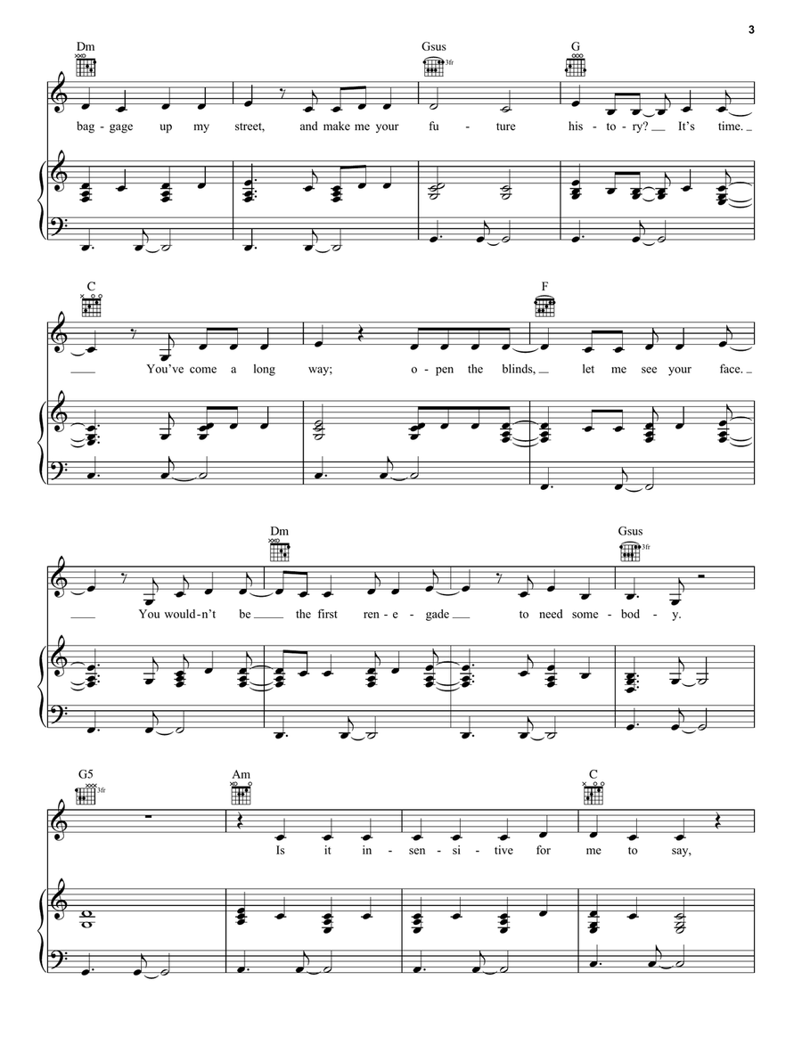 Renegade (feat. Taylor Swift) Piano, Vocal, Guitar scores gallery preview page 3