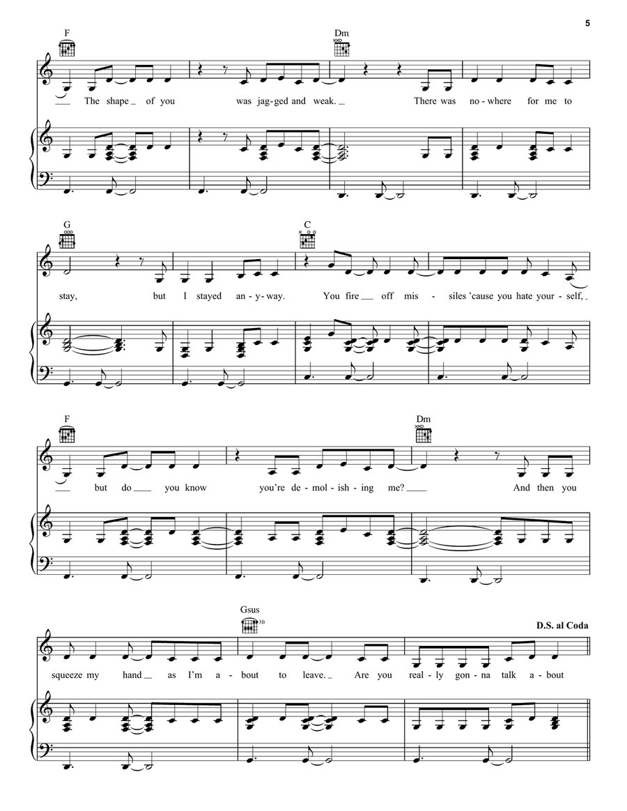 Renegade (feat. Taylor Swift) Piano, Vocal, Guitar scores gallery preview page 5