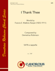 I Thank Thee