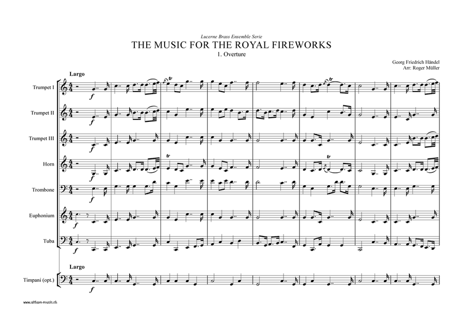Music for the Royal Fireworks Music for the Royal Fireworks Brass Ensemble scores gallery preview page 3
