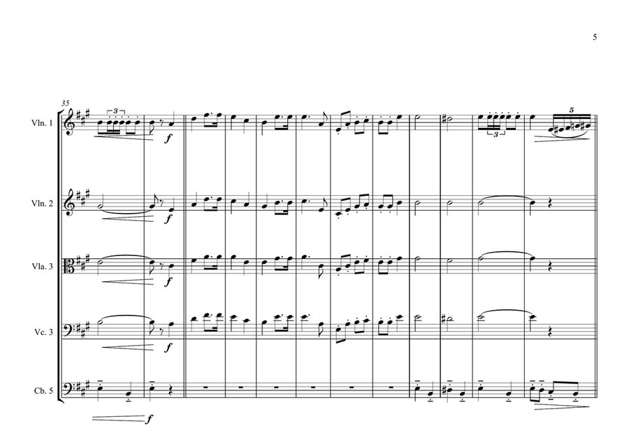 Chadian National Anthem for String Orchestra (World National Anthem Series) String Orchestra scores gallery preview page 5