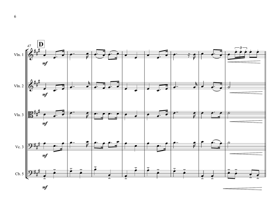 Chadian National Anthem for String Orchestra (World National Anthem Series) String Orchestra scores gallery preview page 6