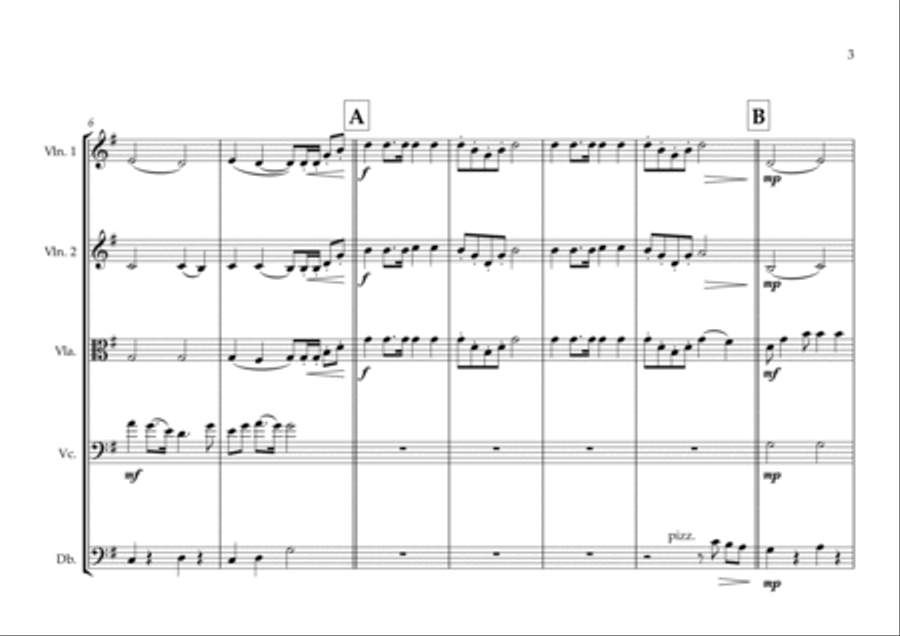 Central African National Anthem for String Orchestra String Orchestra scores gallery preview page 3