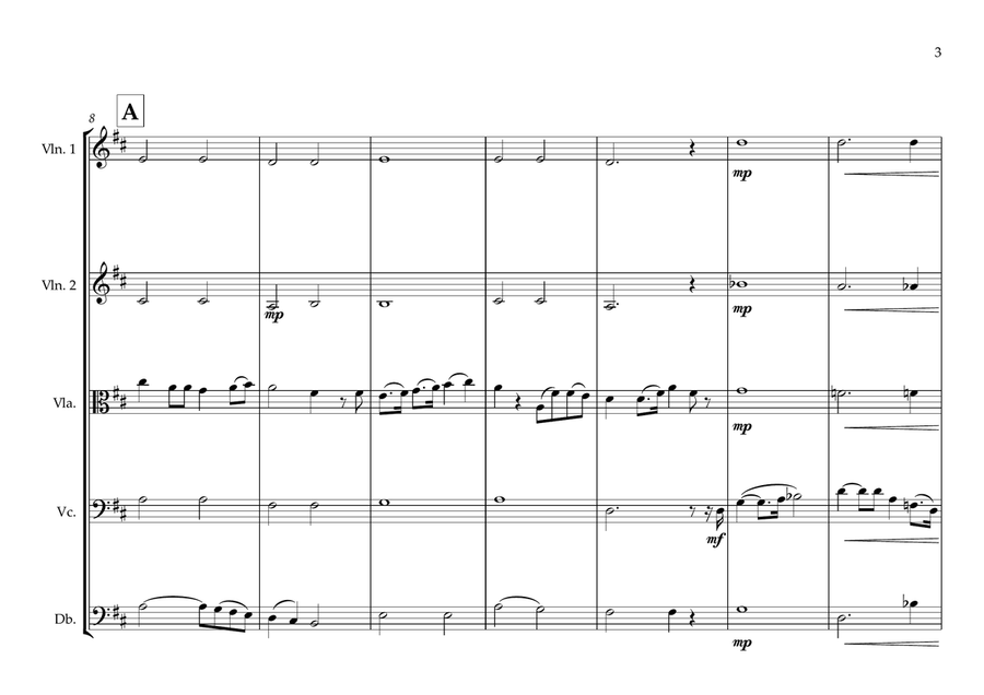 Cape Verdi National Anthem for String Orchestra (MFAO World National Anthem Series) String Orchestra scores gallery preview page 3