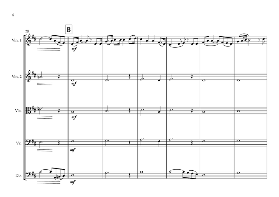 Cape Verdi National Anthem for String Orchestra (MFAO World National Anthem Series) String Orchestra scores gallery preview page 4