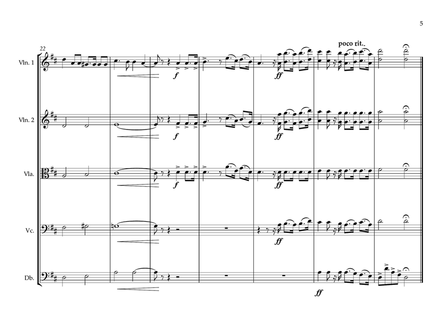 Cape Verdi National Anthem for String Orchestra (MFAO World National Anthem Series) String Orchestra scores gallery preview page 5
