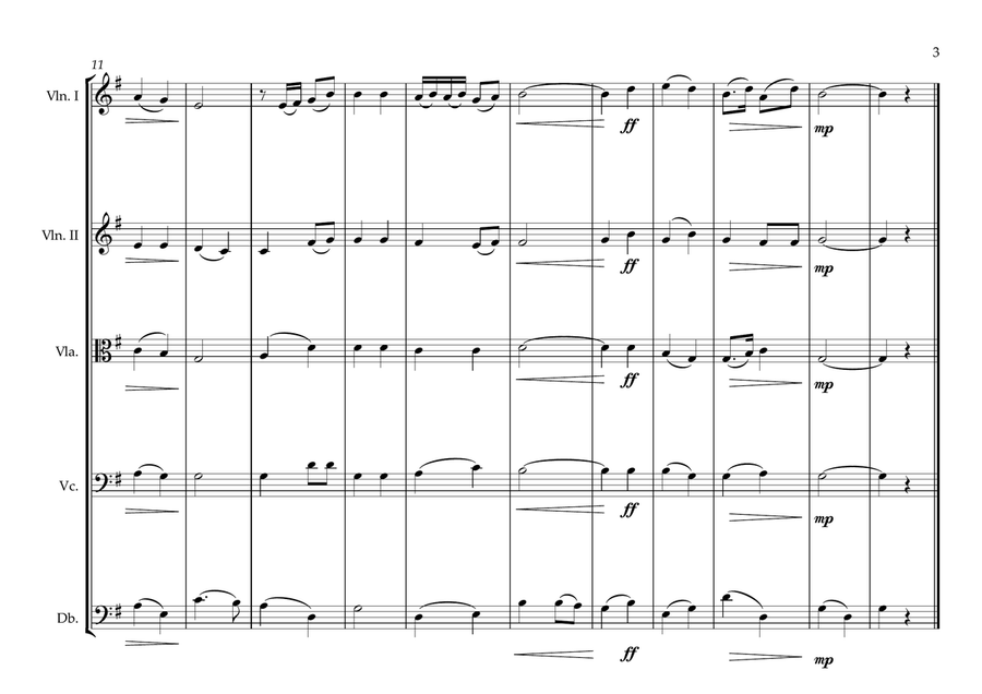 Cambodian National Anthem for String Orchestra (MFAO World National Anthem Series) String Orchestra scores gallery preview page 3