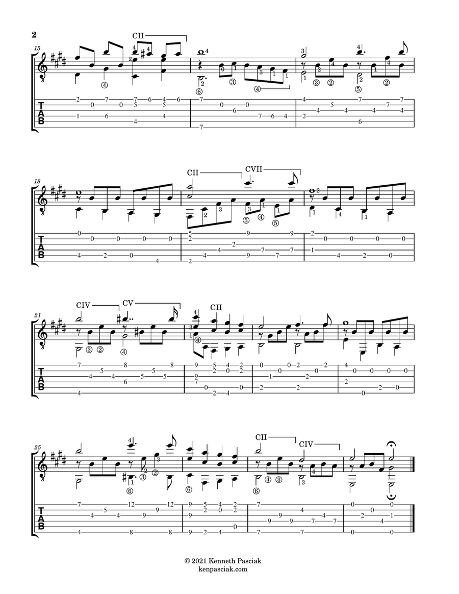 O Canada (for Solo Guitar) Acoustic Guitar scores gallery preview page 4