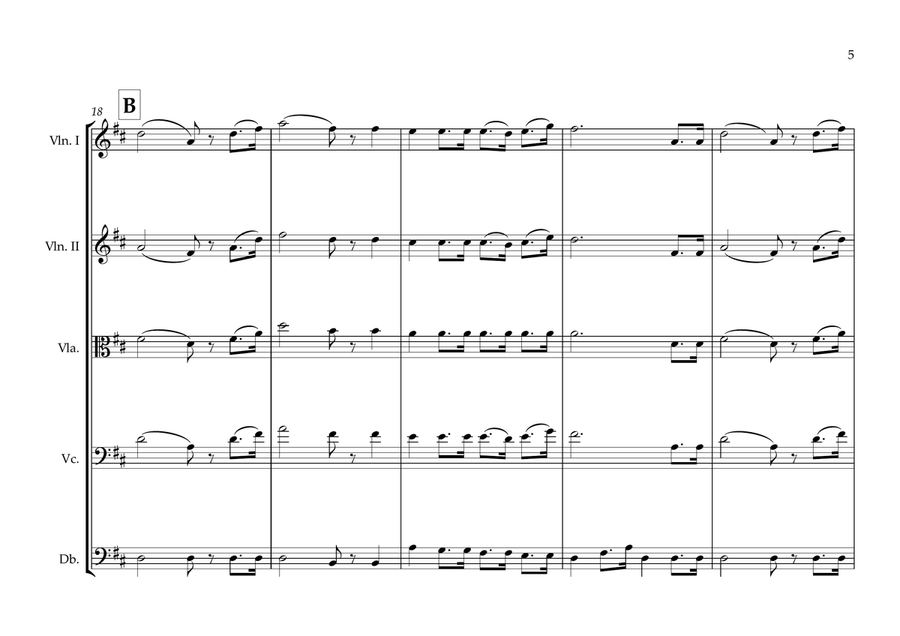 Cameroon National Anthem for String Orchestra (MFAO World National Anthem Series) String Orchestra scores gallery preview page 5