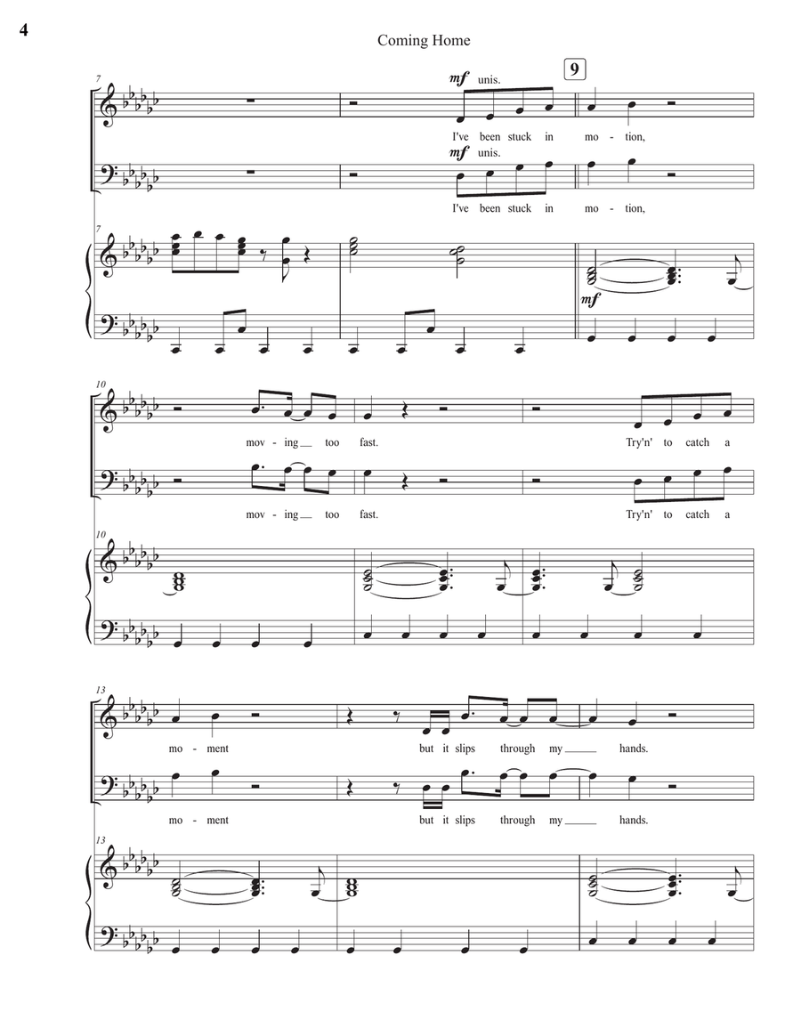 Coming Home 4-Part scores gallery preview page 4