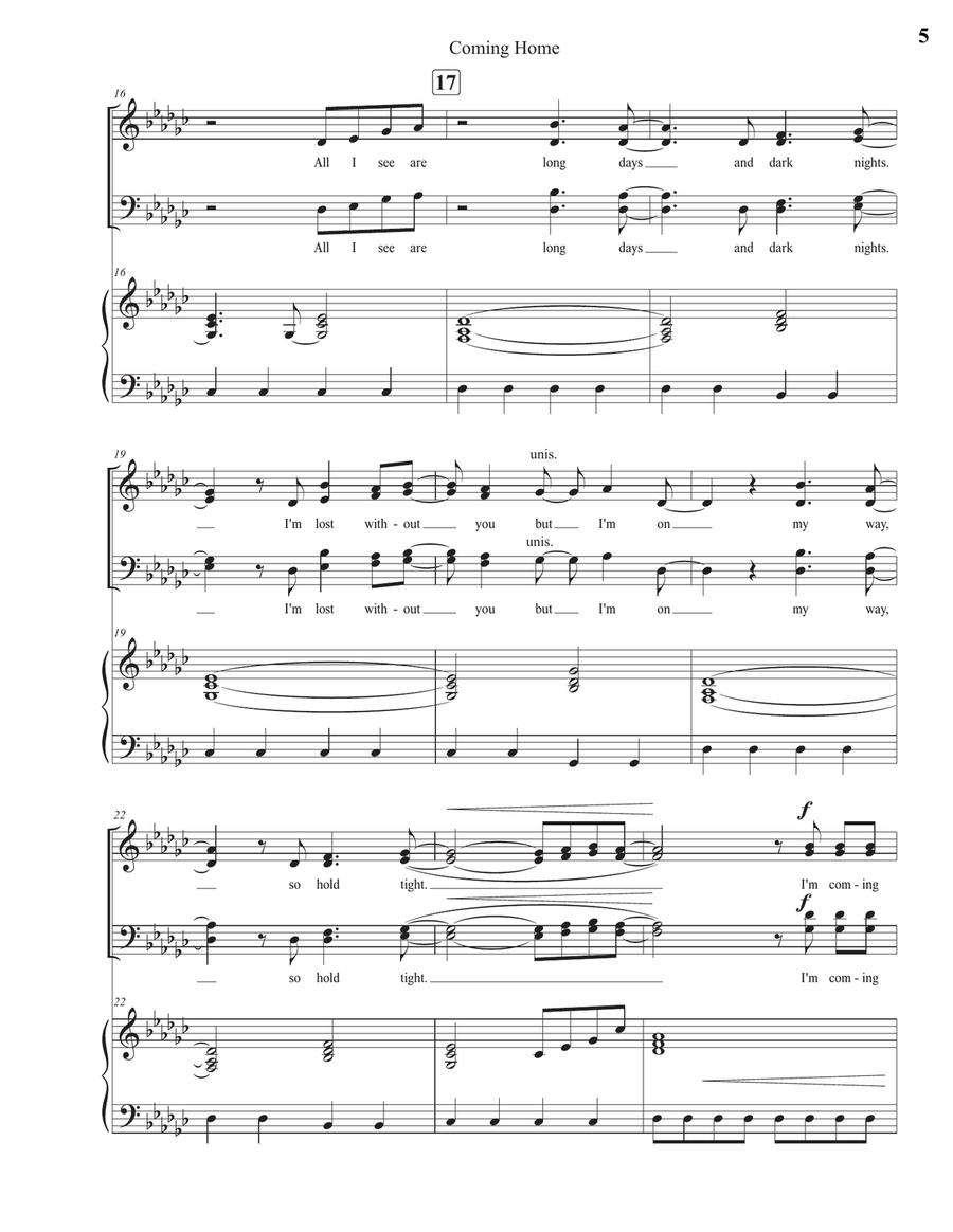Coming Home 4-Part scores gallery preview page 5