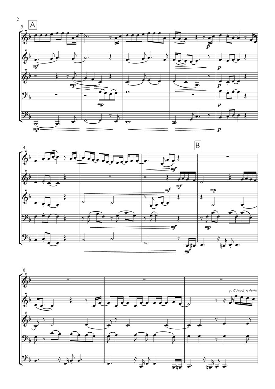 Always Remember Us This Way Brass Ensemble scores gallery preview page 2