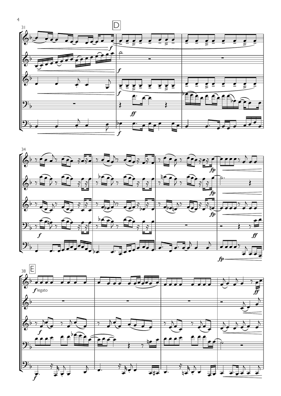 Always Remember Us This Way Brass Ensemble scores gallery preview page 4