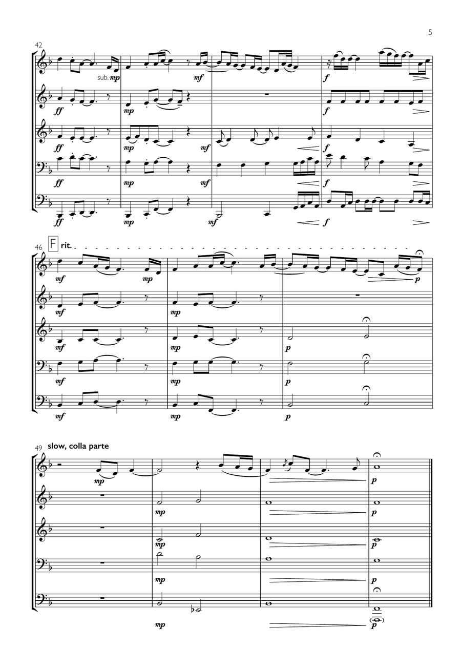 Always Remember Us This Way Brass Ensemble scores gallery preview page 5