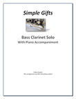 Simple Gifts for Bass Clarinet solo with piano accompaniment mini preview