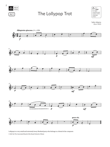 The Lollypop Trot (Grade 1 List A1 from the ABRSM Flute syllabus from 2022)