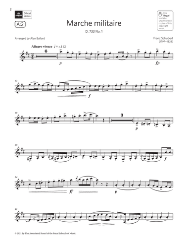 Marche militaire, D. 733 No. 1 (Grade 5 List A2 from the ABRSM Clarinet syllabus from 2022)