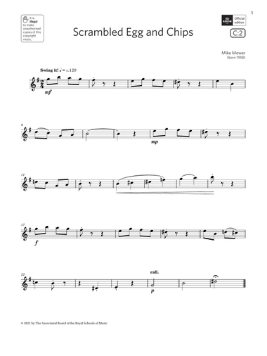 Scrambled Egg and Chips (Grade 1 List C2 from the ABRSM Flute syllabus from 2022)