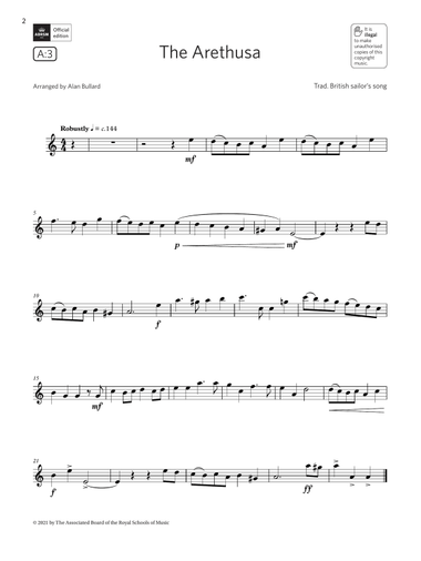 The Arethusa (Grade 2 List A3 from the ABRSM Flute syllabus from 2022)